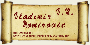 Vladimir Momirović vizit kartica